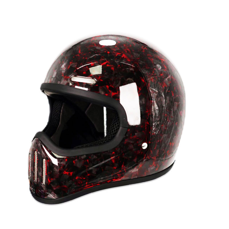 Carbon Fiber Lightweight Motorcycle Helmet - خوذة كاملة الوجه من ألياف الكربون