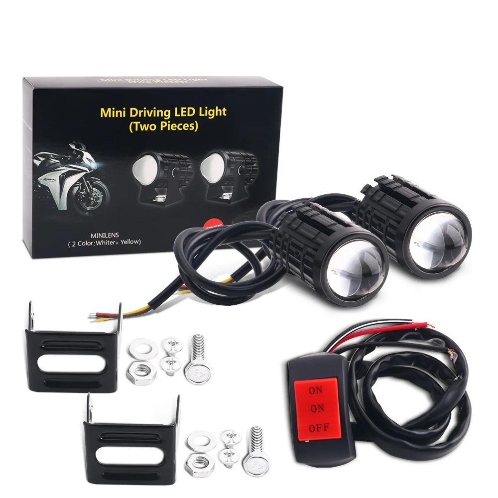 Universal Motorcycle Led Headlight Projector - عالمي دراجة نارية بقيادة مصباح أمامي
