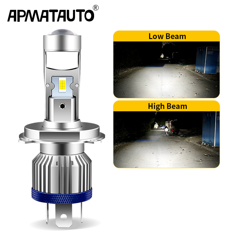 Universal Motorcycle Led Headlight Projector - H4 HS1 LED دراجة نارية المصابيح