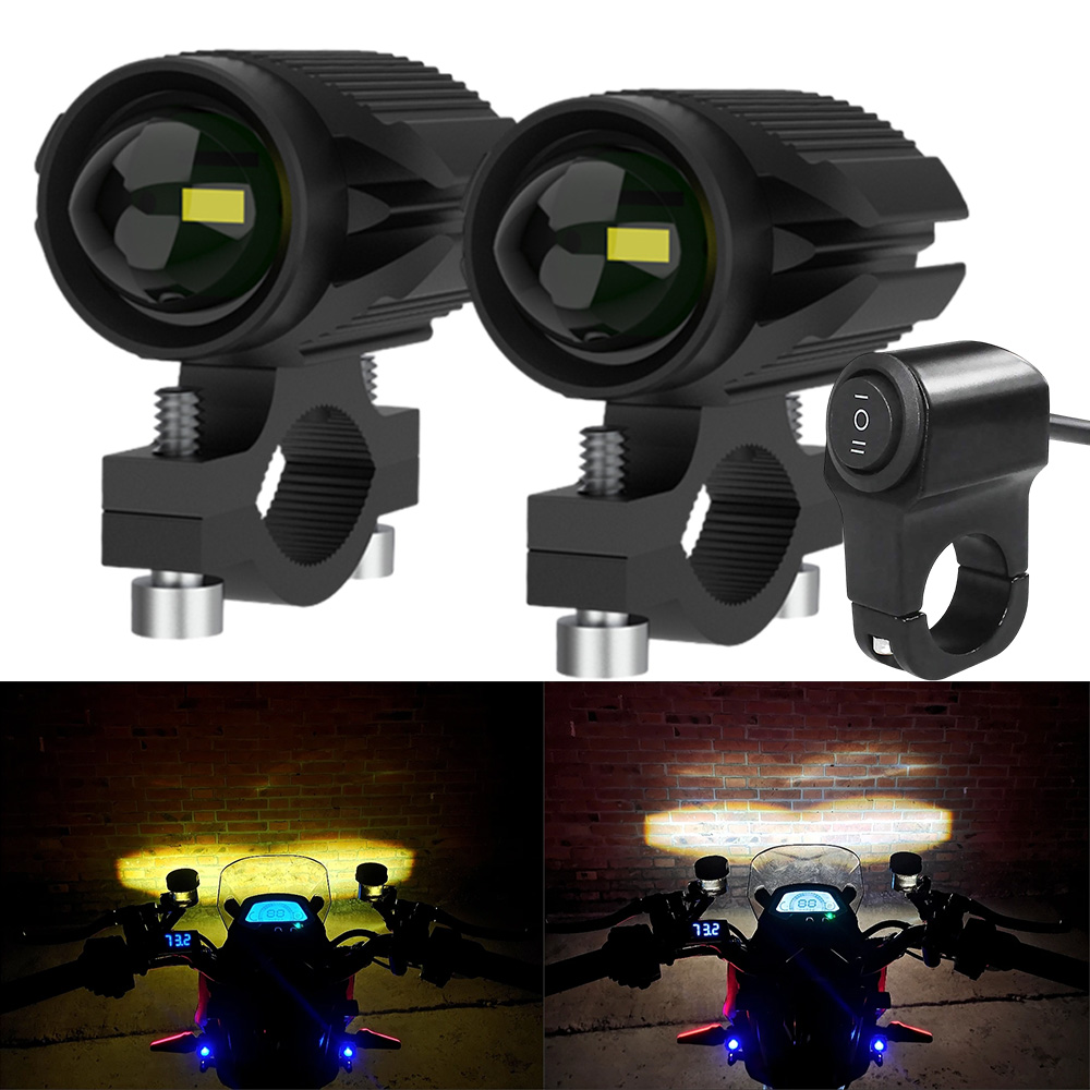Universal Motorcycle Led Headlight Projector - إضافية Led المصابيح الأمامية للدراجات النارية