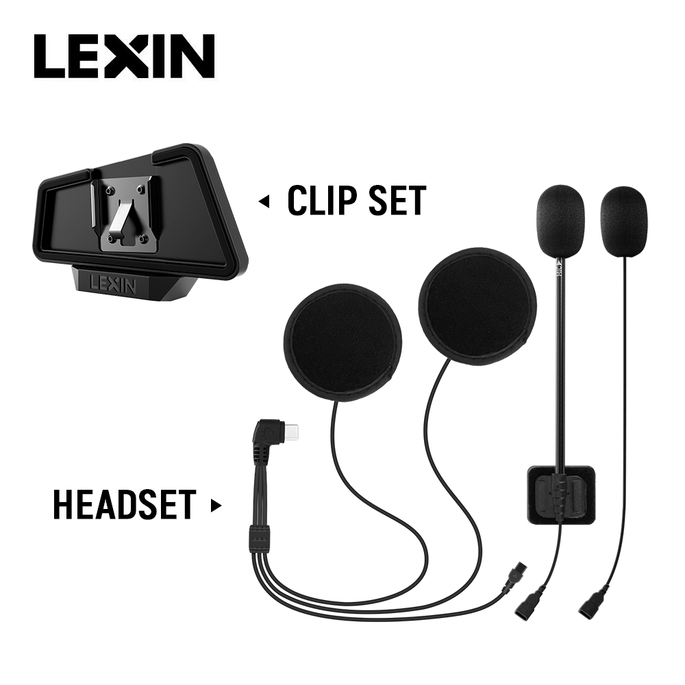 Full Face Motorcycle Helmet With Bluetooth - سماعة رأس LEXIN LX-B4FM-X مع مشبك