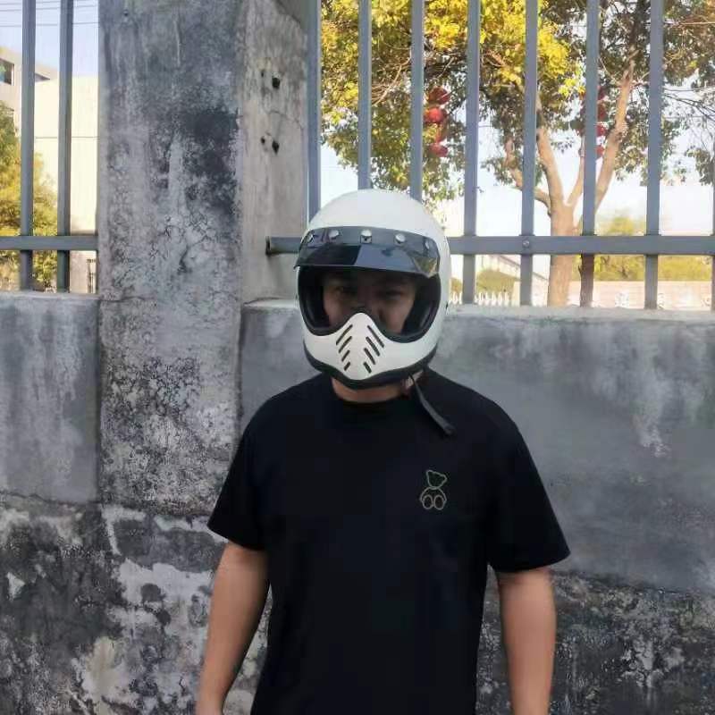 Vintage Open Face Retro Helmet - الألياف الزجاجية شحن مجاني مفتوح الوجه