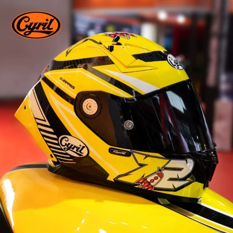 Carbon Fiber Lightweight Motorcycle Helmet - خوذة دراجة نارية CYRIL كاملة الوجه