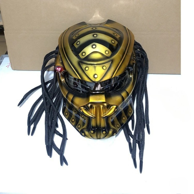 Custom Predator Motorcycle Helmet - خوذة دراجة نارية كاملة الوجه من