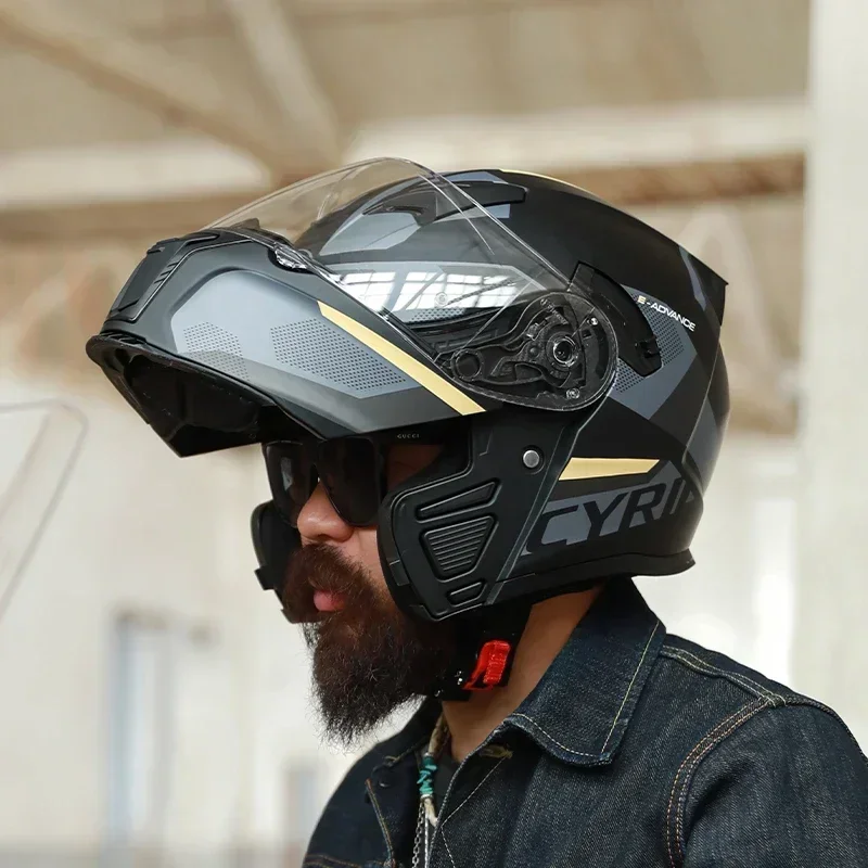Modular Flip Up Motorcycle Helmet Dot Approved - خوذة دراجة نارية قابلة للطي بالكامل