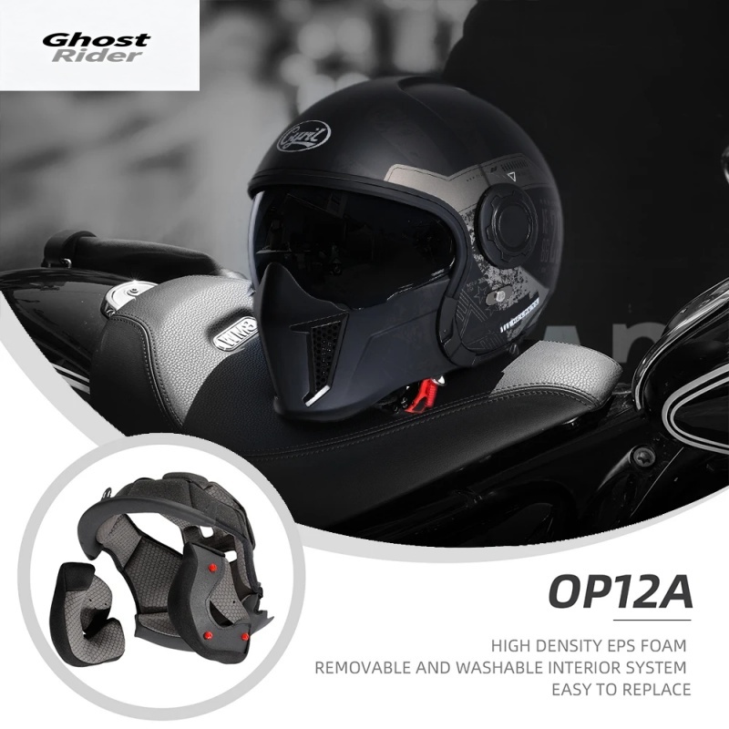 Quick Release Buckle Motorcycle Helmet - خوذة دراجة نارية موديل OP12A، خوذة