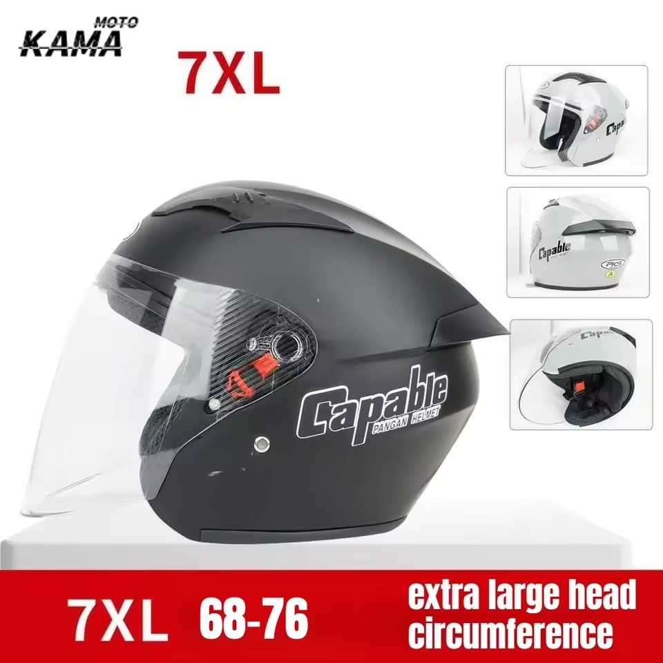 Dual Visor Motorcycle Racing Helmet - خوذة دراجة نارية كبيرة الحجم للرجال