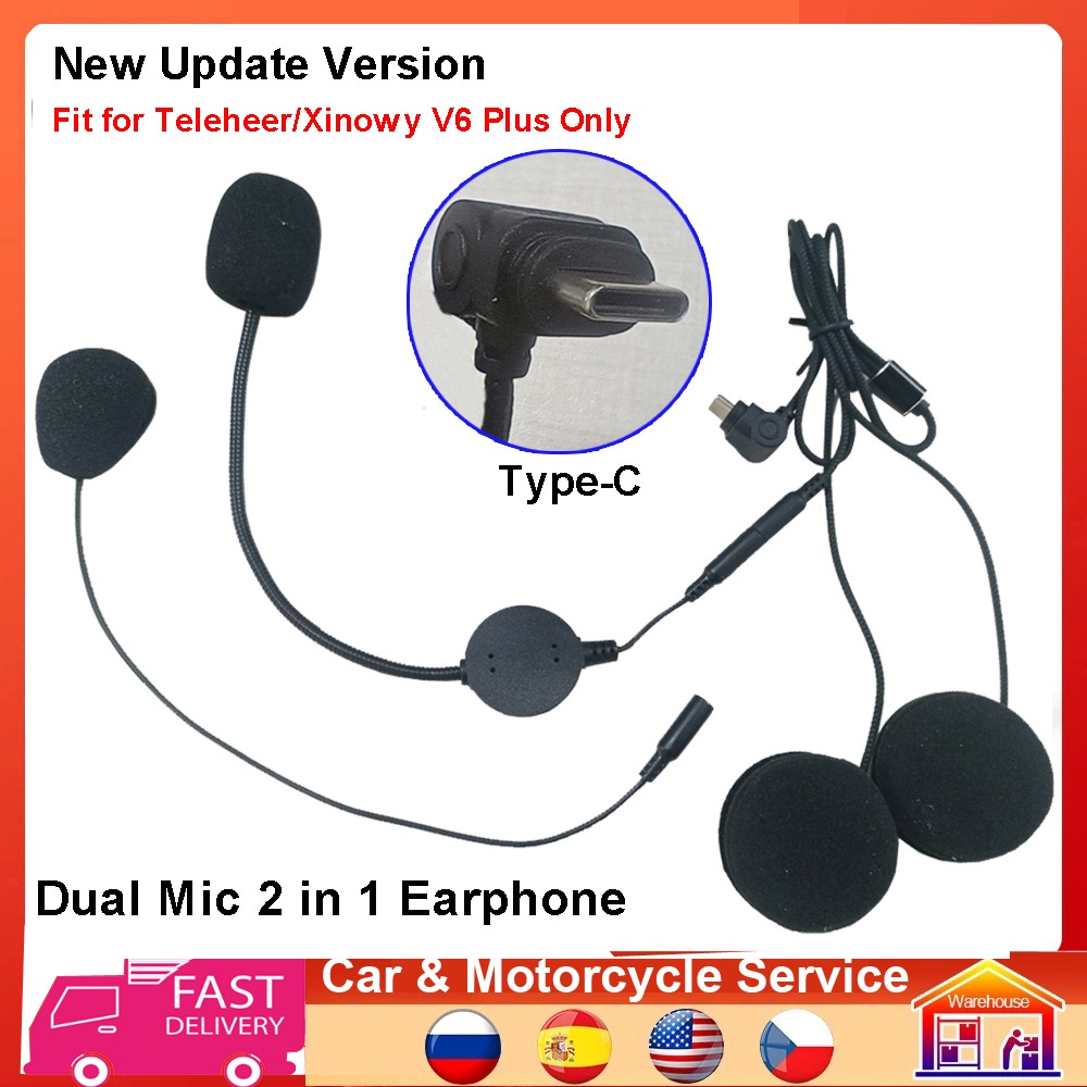 Universal Motorcycle Helmet Intercom Headset - سماعة أذن من نوع Type-C 2