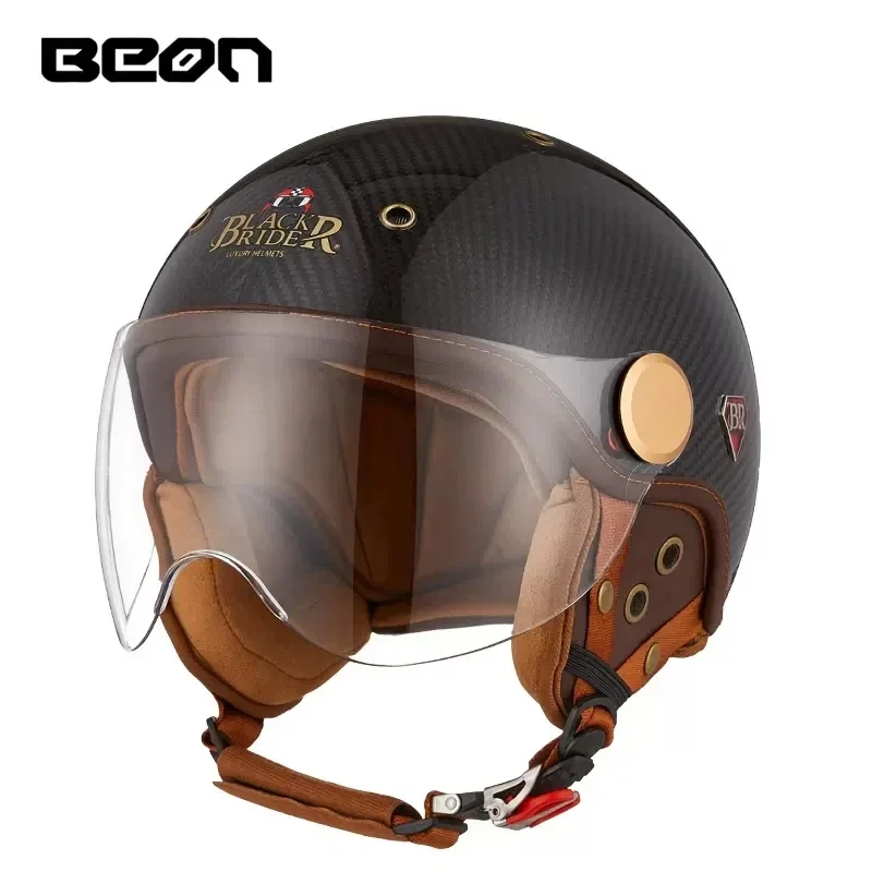 Vintage Open Face Retro Helmet - BEON BR13 ريترو مفتوح الوجه نصف