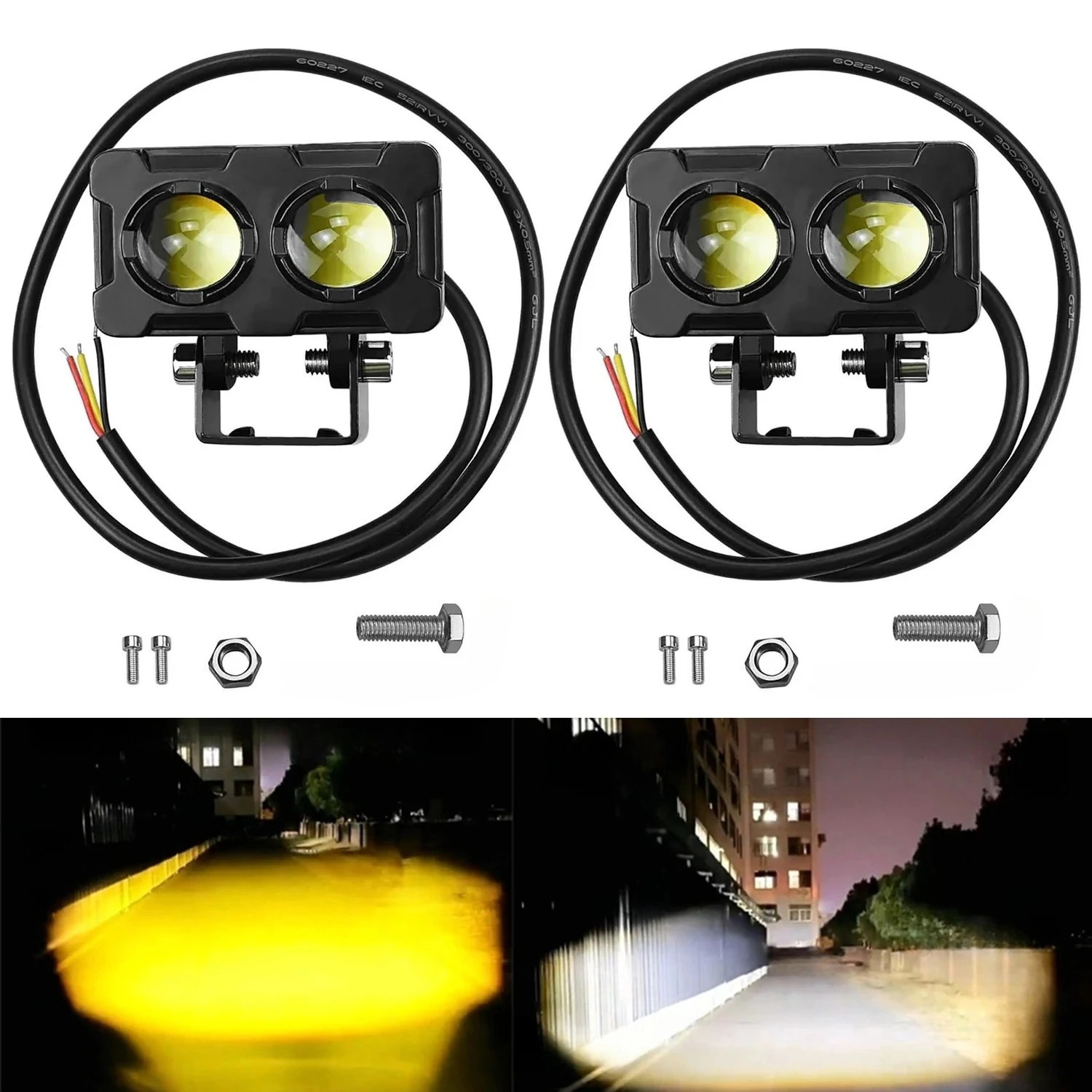 Atv Parts - 1/2 قطعة دراجة نارية LED أضواء