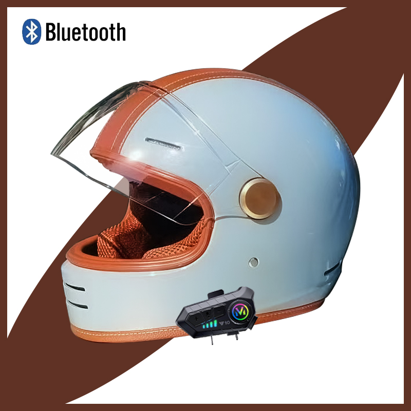 Vintage Open Face Retro Helmet - خوذة دراجة نارية كلاسيكية Casque -