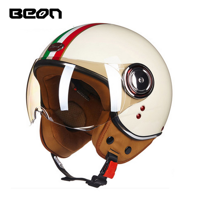 Vintage Open Face Retro Helmet - خوذة دراجة نارية مفتوحة الوجه من