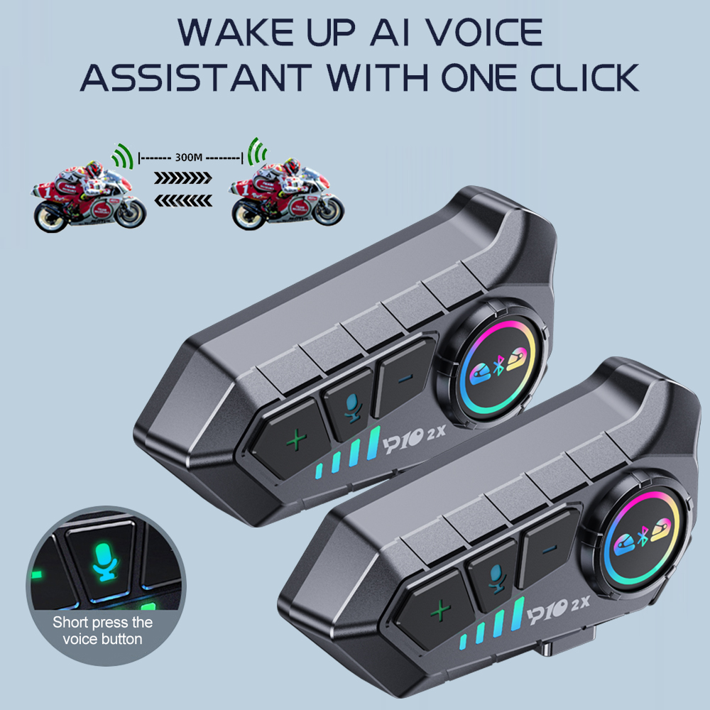 Universal Motorcycle Helmet Intercom Headset - Y10 2x دراجة نارية إنترفون سماعة