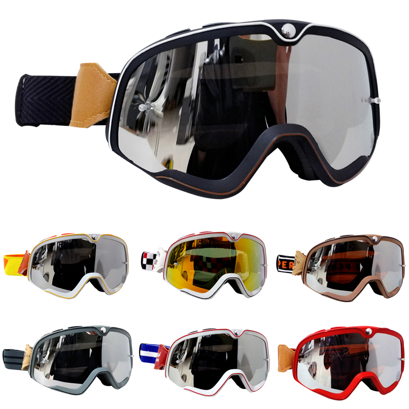 Off Road Motocross Helmet Goggles Set - الرجعية موتوكروس نظارات MX على الطرق