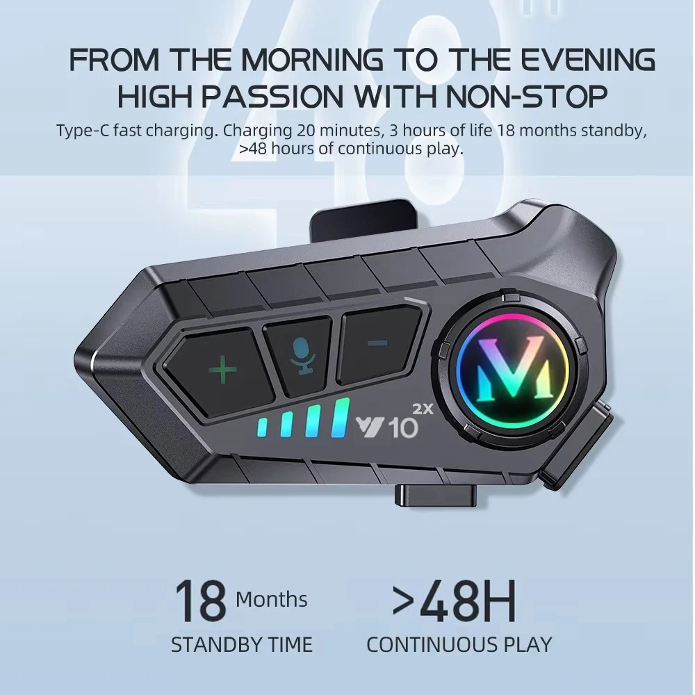 سماعة رأس للدراجات النارية مع  - مراجعة Universal Motorcycle Helmet Intercom Headset وسعره