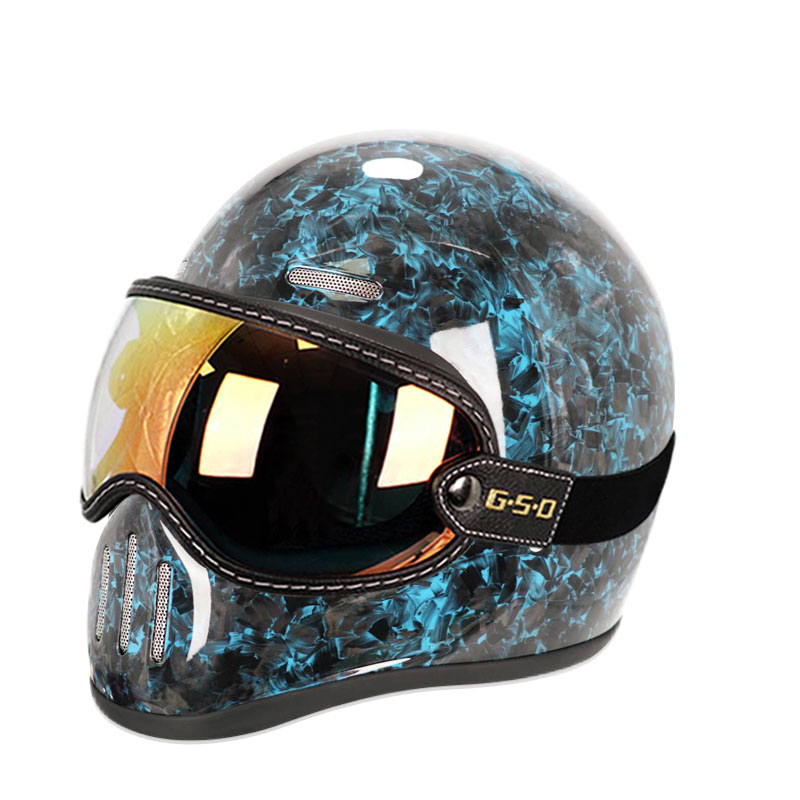 خوذة كاملة الوجه من ألياف الكر - مراجعة Carbon Fiber Lightweight Motorcycle Helmet وسعره