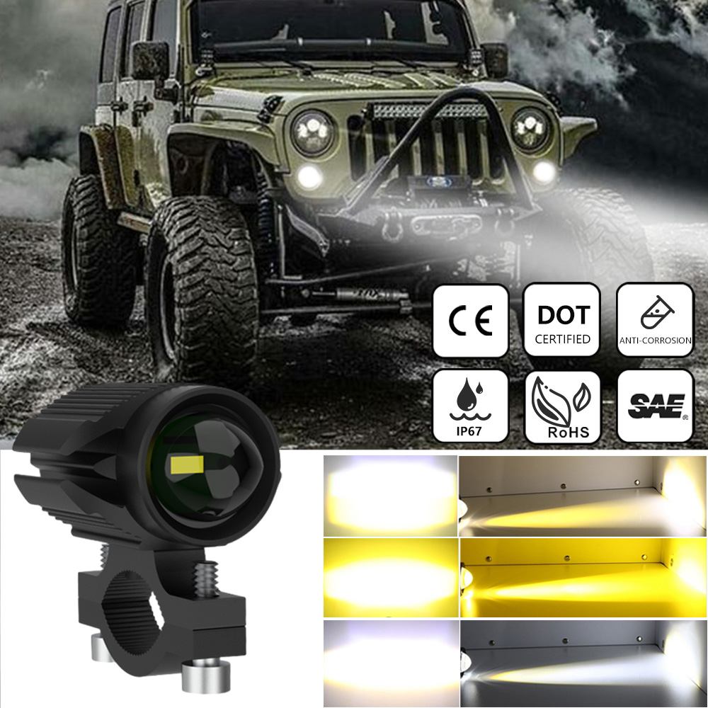 إضافية Led المصابيح الأمامية ل - مراجعة Universal Motorcycle Led Headlight Projector وسعره