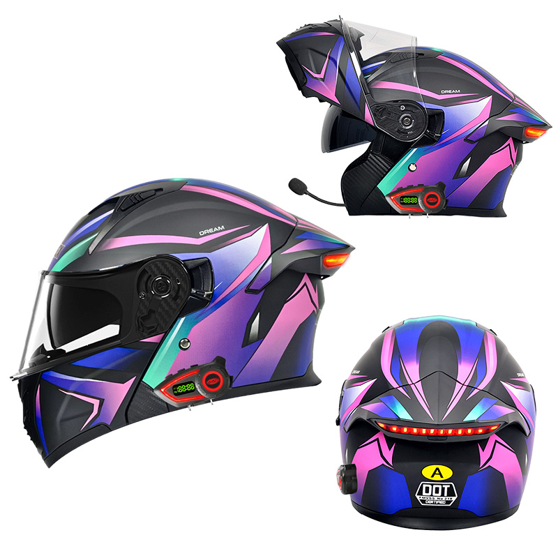 خوذات دراجات نارية معتمدة من و - مراجعة Modular Flip Up Motorcycle Helmet Dot Approved وسعره
