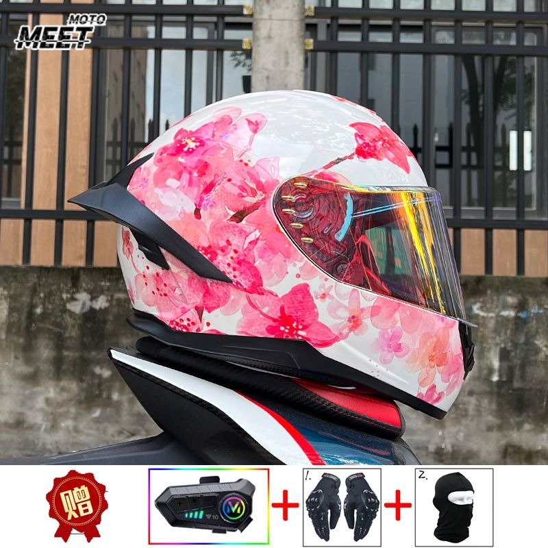 خوذة دراجة نارية ORZ بتقنية ال - مراجعة Full Face Motorcycle Helmet With Bluetooth وسعره