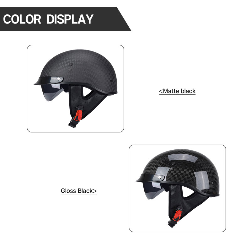 خفيفة الوزن 12K لمعان أسود ألي - مراجعة Carbon Fiber Lightweight Motorcycle Helmet وسعره