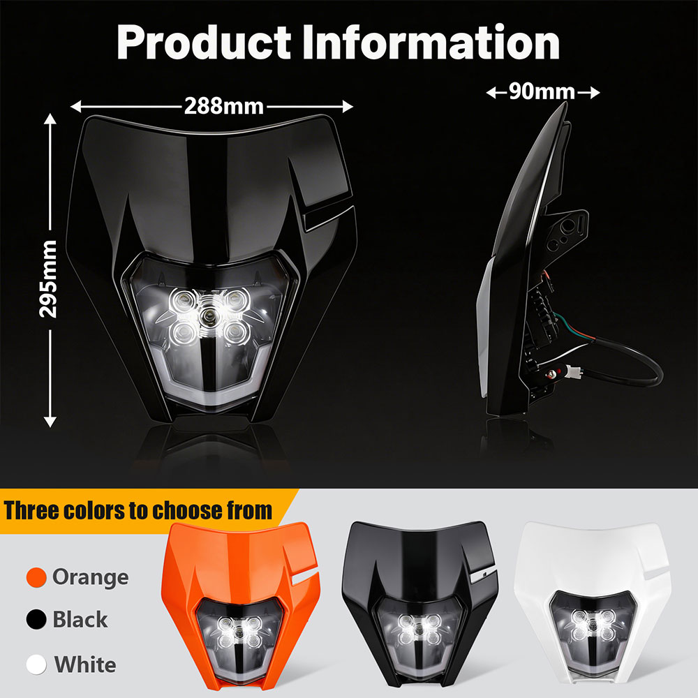 مصباح أمامي LED بخمسة مصابيح ع - مراجعة Universal Motorcycle Led Headlight Projector وسعره