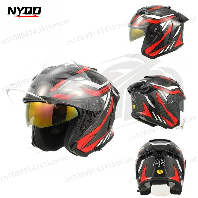 خوذة دراجات نارية من ألياف الك - مراجعة Carbon Fiber Lightweight Motorcycle Helmet وسعره
