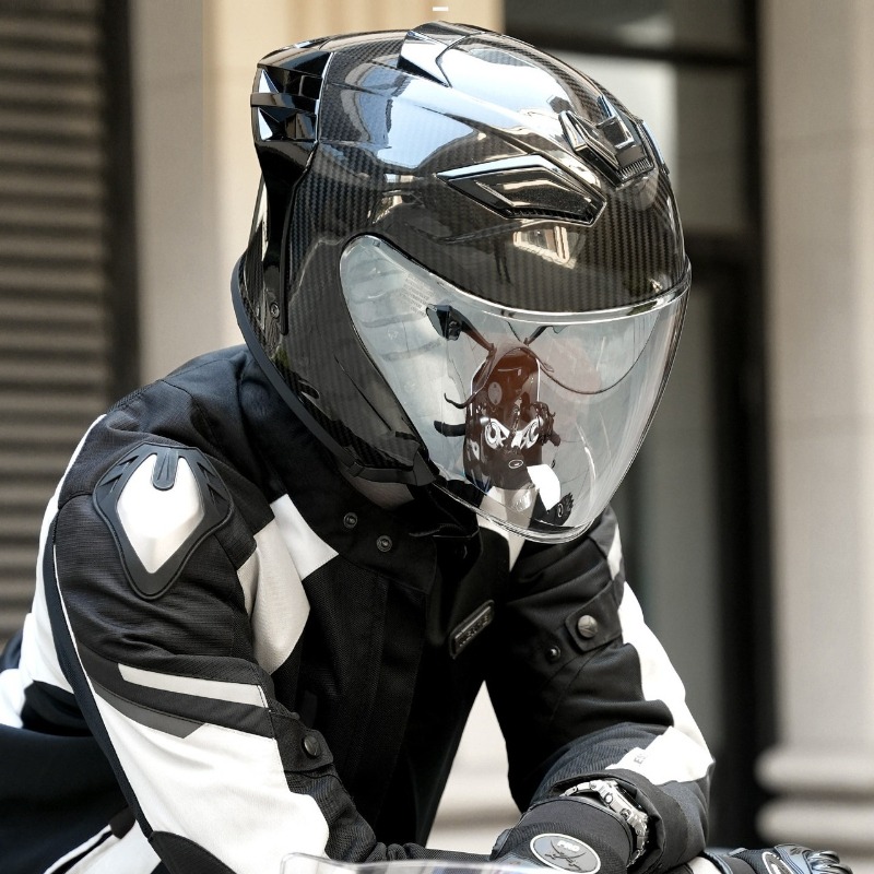 خوذة دراجات نارية من ألياف الك - مراجعة Carbon Fiber Lightweight Motorcycle Helmet وسعره