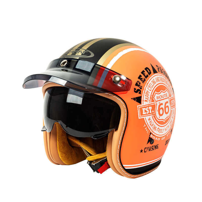 خوذة دراجة نارية كلاسيكية مفتو - مراجعة Vintage Open Face Retro Helmet وسعره