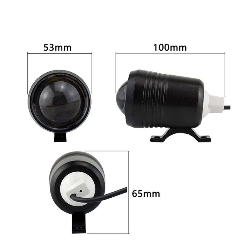 مصباح أمامي خارجي للدراجات الن - مراجعة Universal Motorcycle Led Headlight Projector وسعره