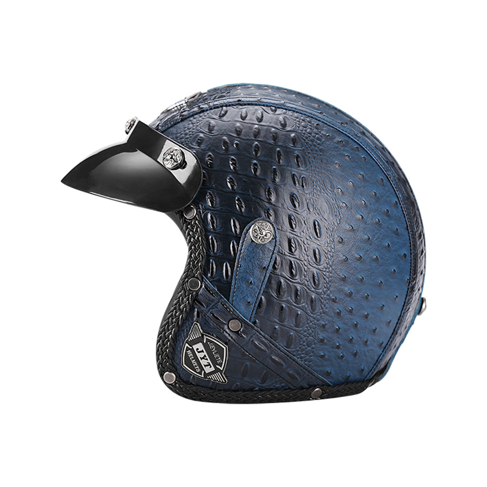 DOT 3/4 مفتوح الوجه دراجة ناري - مراجعة Vintage Open Face Retro Helmet وسعره