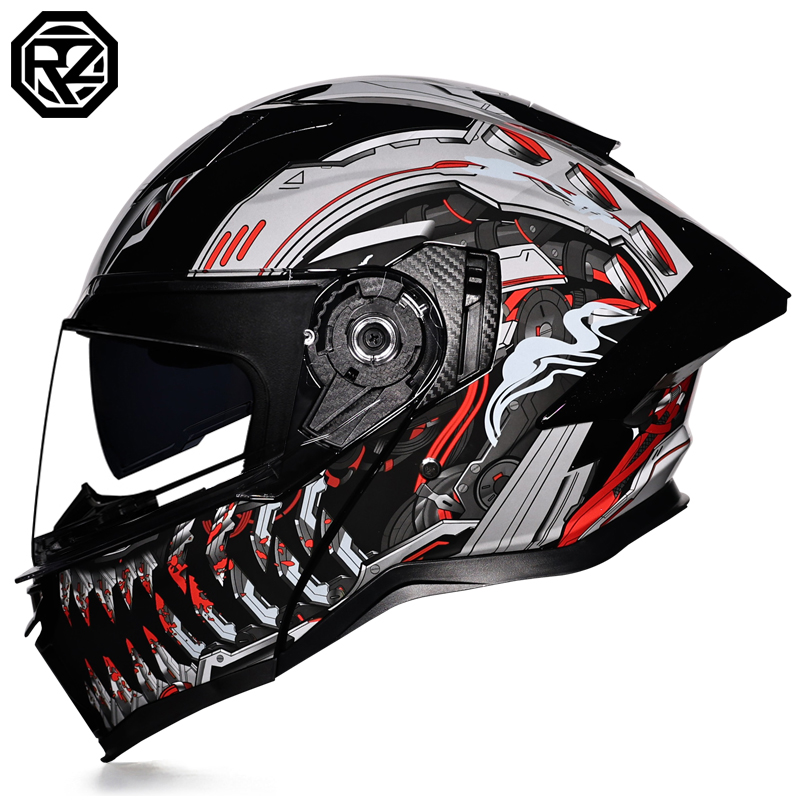 خوذة دراجة نارية ORZ-997 قابلة - مراجعة Modular Flip Up Motorcycle Helmet Dot Approved وسعره