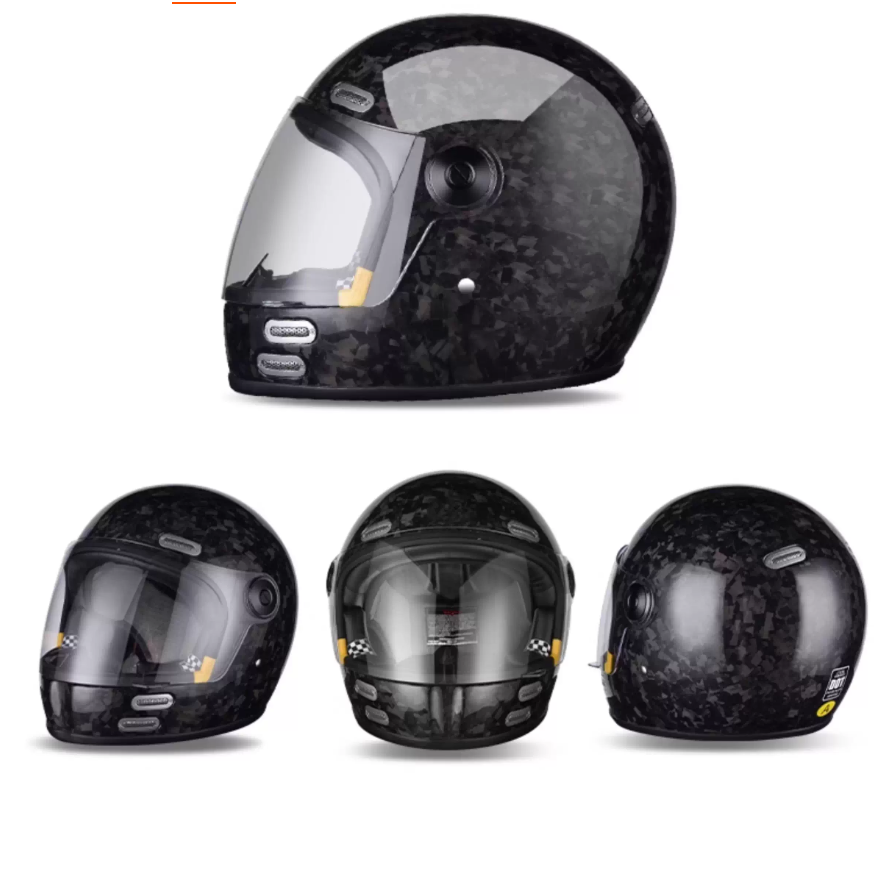 خوذة كاملة الوجه مصنوعة من ألي - مراجعة Carbon Fiber Lightweight Motorcycle Helmet وسعره
