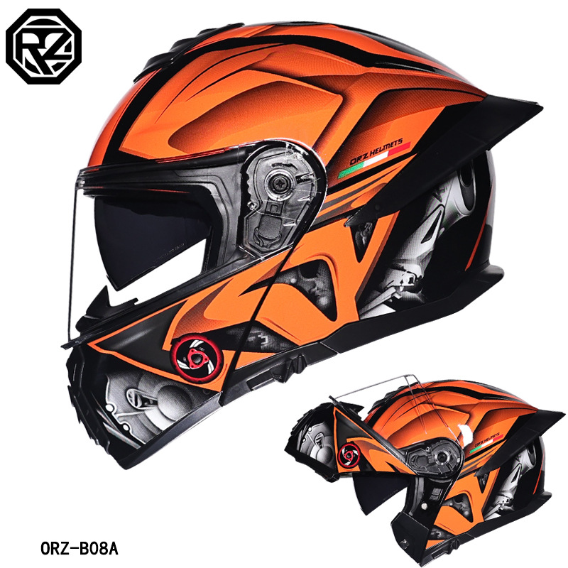 خوذة دراجة نارية من ORZ بواقي  - مراجعة Modular Flip Up Motorcycle Helmet Dot Approved وسعره