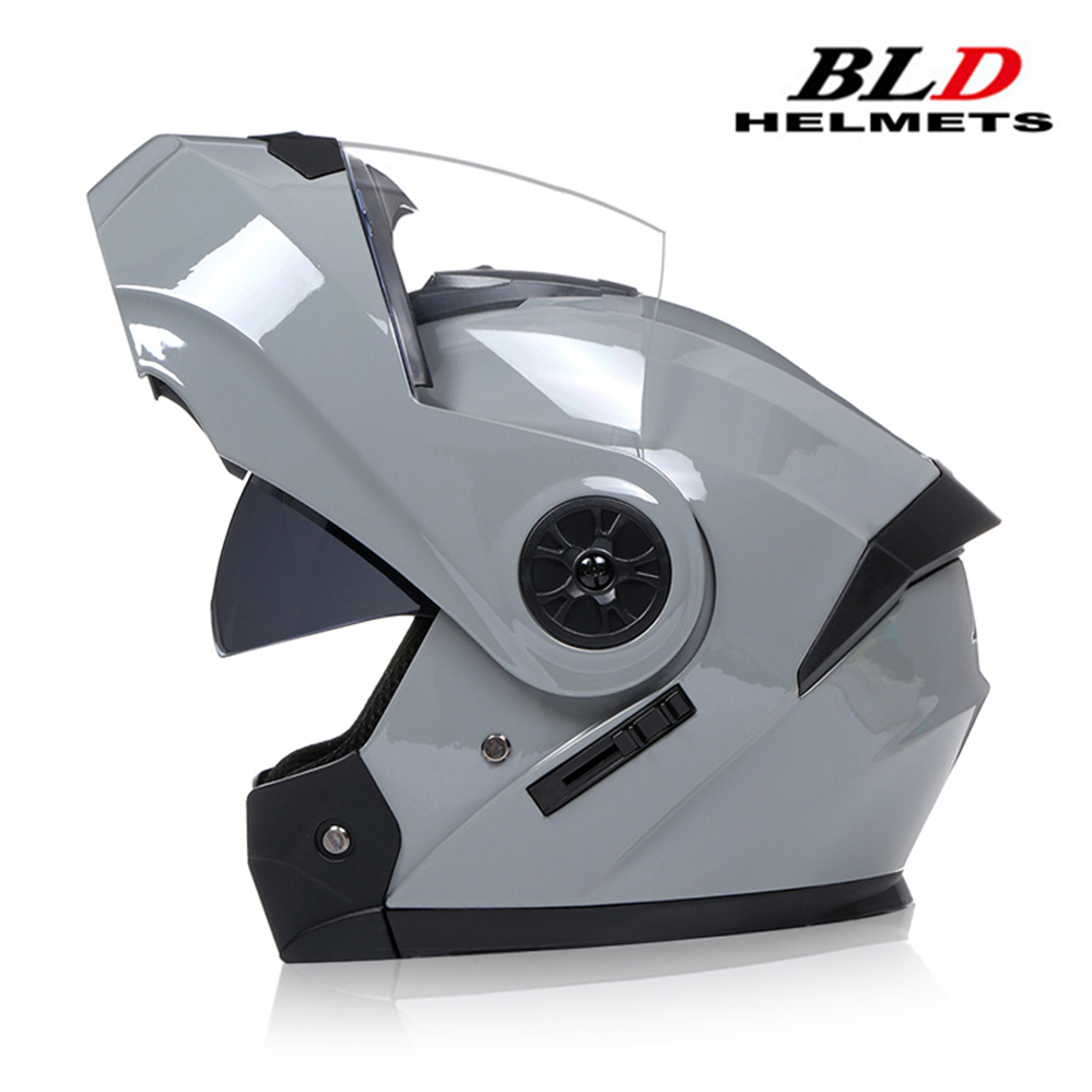 خوذة دراجة نارية بعدسة مزدوجة  - مراجعة Modular Flip Up Motorcycle Helmet Dot Approved وسعره