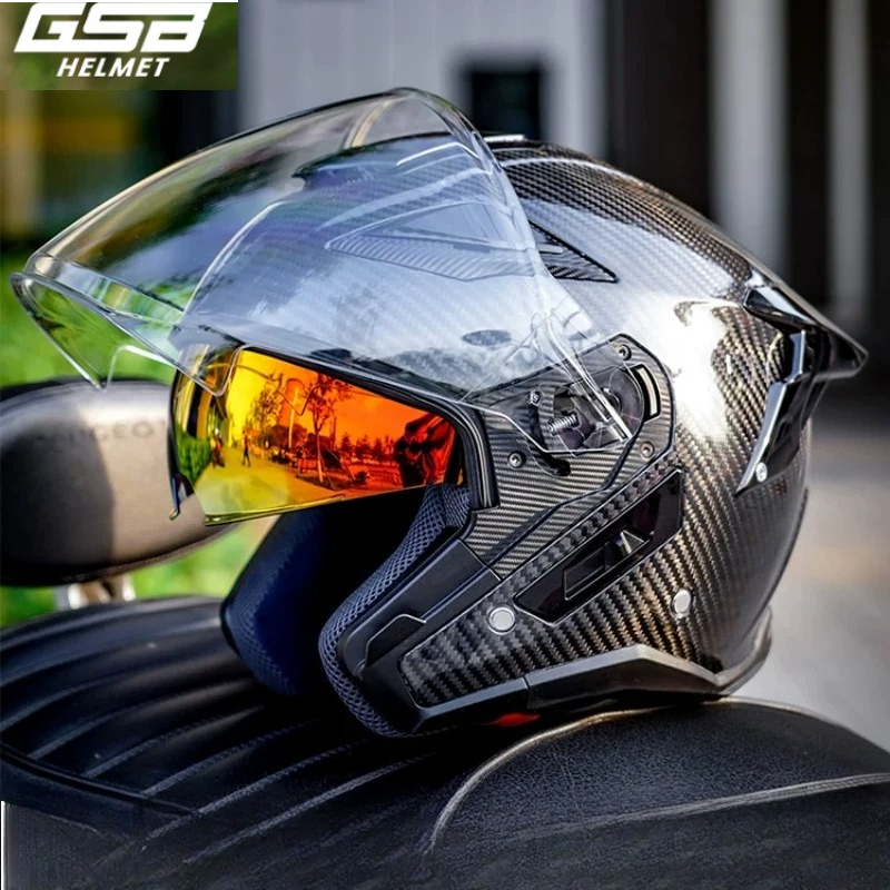 خوذة دراجة نارية من ألياف الكر - مراجعة Carbon Fiber Lightweight Motorcycle Helmet وسعره