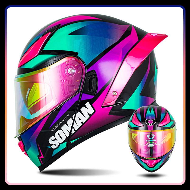 الرجال دراجة نارية خوذة عدسة م - مراجعة Modular Flip Up Motorcycle Helmet Dot Approved وسعره