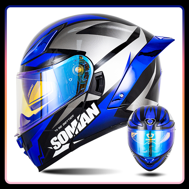 الرجال دراجة نارية خوذة عدسة م - مراجعة Modular Flip Up Motorcycle Helmet Dot Approved وسعره