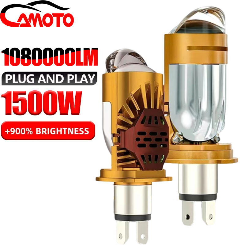 كاموتو ثنائية LED عدسة العارض  - مراجعة Universal Motorcycle Led Headlight Projector وسعره
