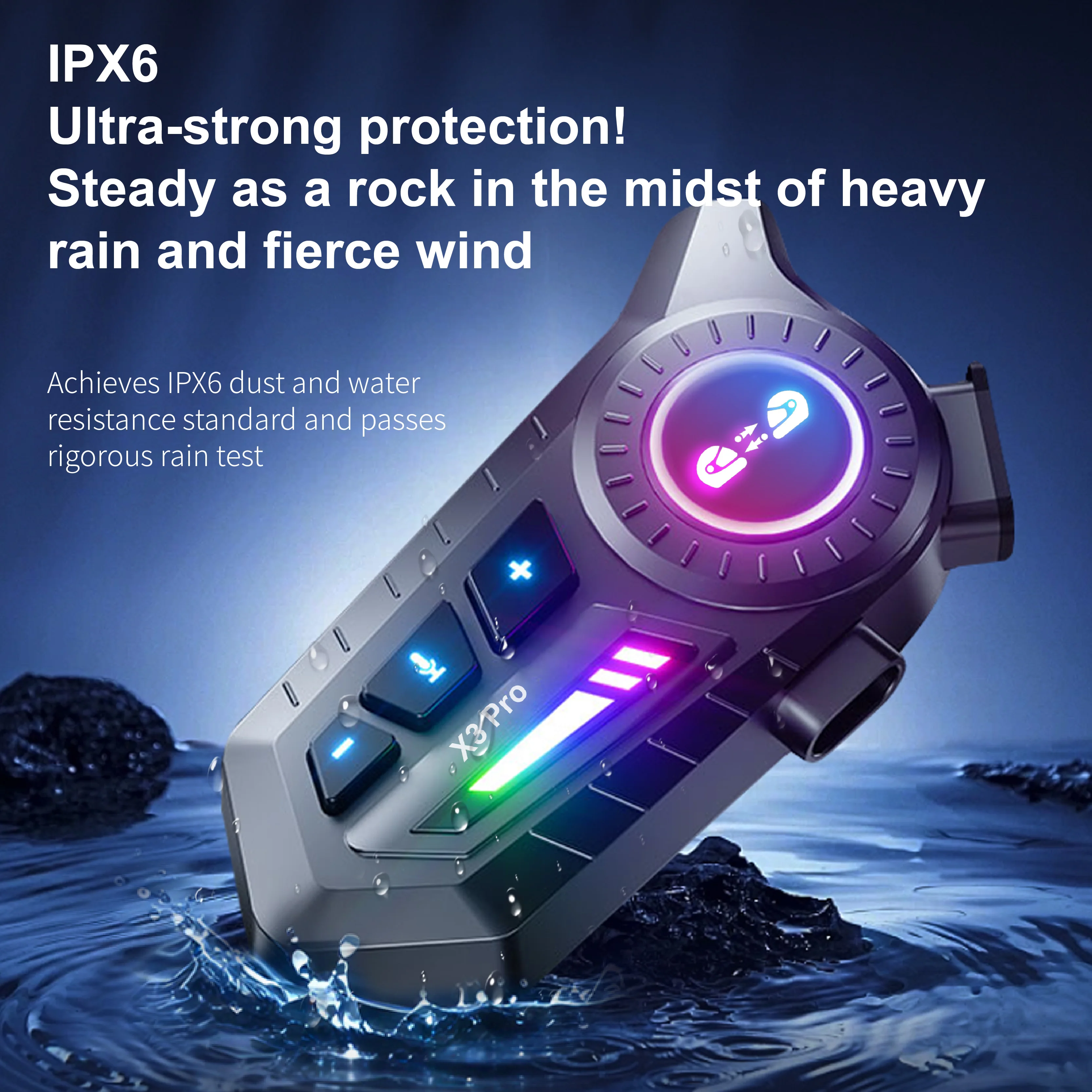1/2 قطعة X3Pro بلوتوث 6.0 دراج - مراجعة Universal Motorcycle Helmet Intercom Headset وسعره