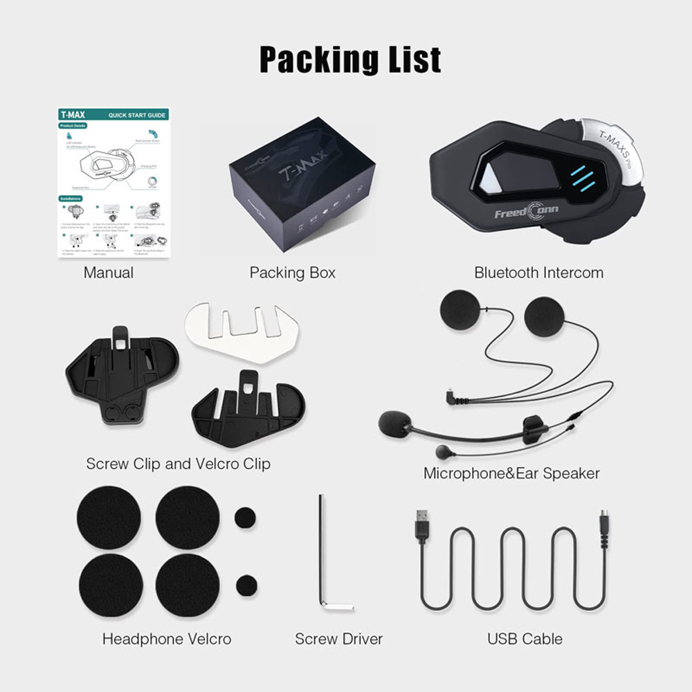 سماعات خوذة دراجات نارية Freed - مراجعة Universal Motorcycle Helmet Intercom Headset وسعره