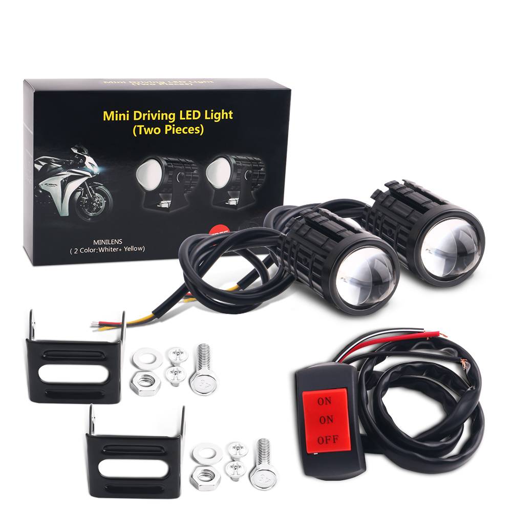 العالمي للدراجات النارية LED ا - مراجعة Universal Motorcycle Led Headlight Projector وسعره