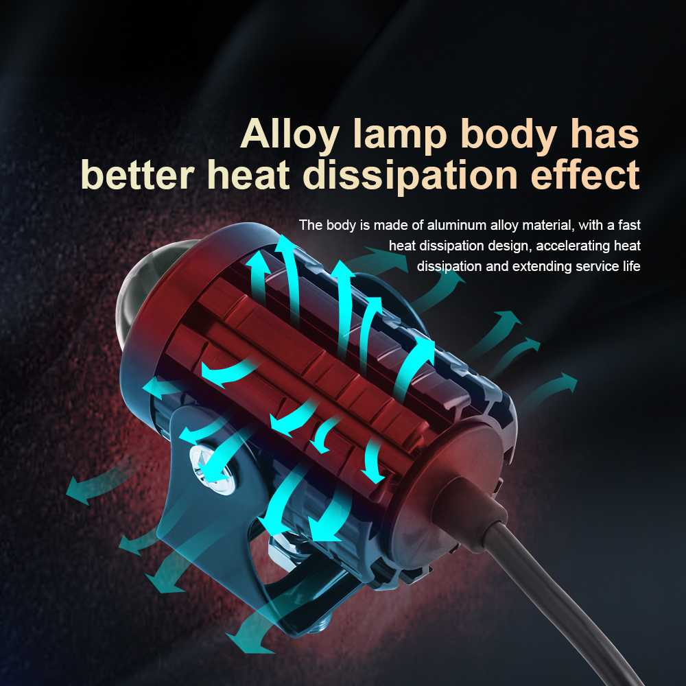 العالمي للدراجات النارية LED ا - مراجعة Universal Motorcycle Led Headlight Projector وسعره