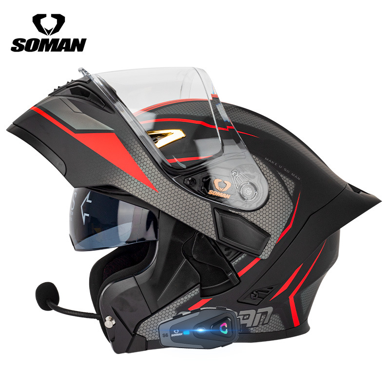 خوذة دراجة نارية من سومان قابل - مراجعة Dual Visor Motorcycle Racing Helmet وسعره