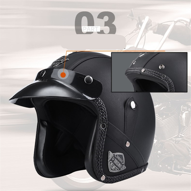 خوذات وصلت حديثًا خوذة مفتوحة  - مراجعة Vintage Open Face Retro Helmet وسعره