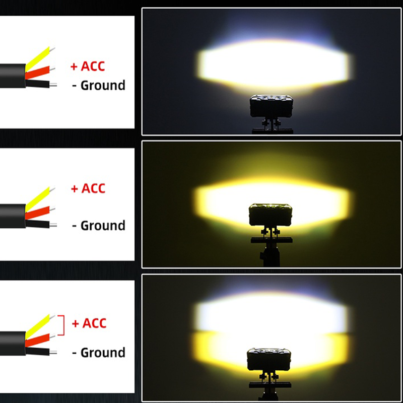 LED المصباح للدراجات النارية ، - مراجعة Universal Motorcycle Led Headlight Projector وسعره