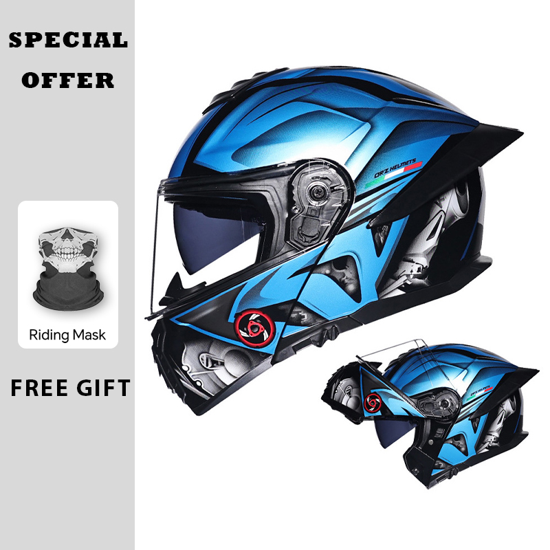 دراجة نارية الوجه حتى خوذة مزد - مراجعة Dual Visor Motorcycle Racing Helmet وسعره