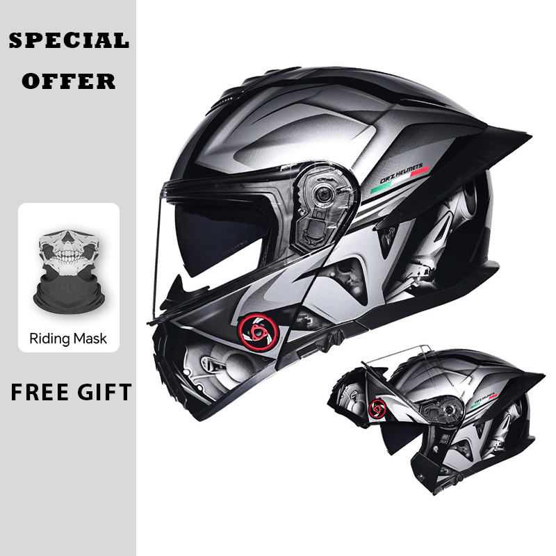 دراجة نارية الوجه حتى خوذة مزد - مراجعة Dual Visor Motorcycle Racing Helmet وسعره