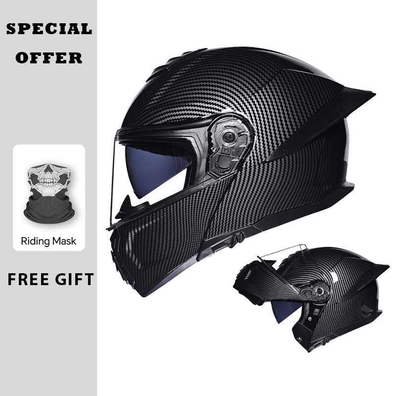 دراجة نارية الوجه حتى خوذة مزد - مراجعة Dual Visor Motorcycle Racing Helmet وسعره