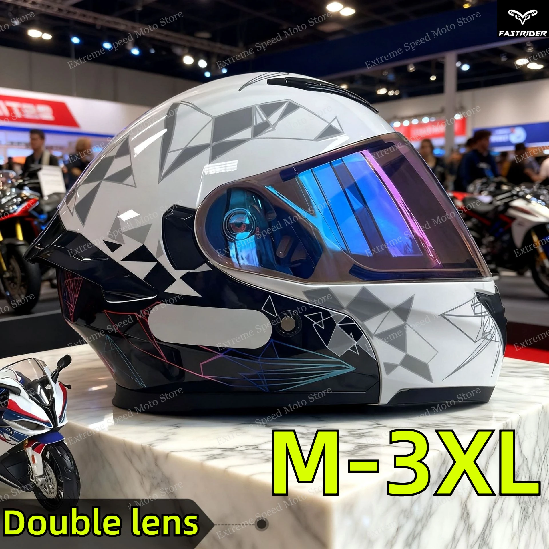 خوذة دراجة نارية معتمدة قابلة  - مراجعة Dual Visor Motorcycle Racing Helmet وسعره
