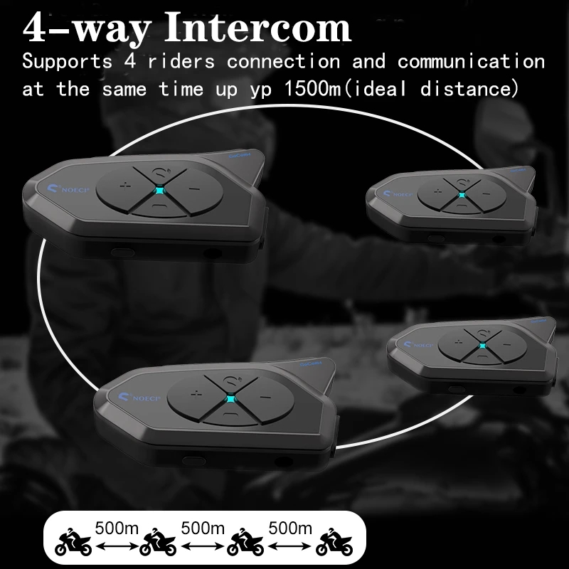 خوذة الاتصال الداخلي GOCOM4 مز - مراجعة Universal Motorcycle Helmet Intercom Headset وسعره